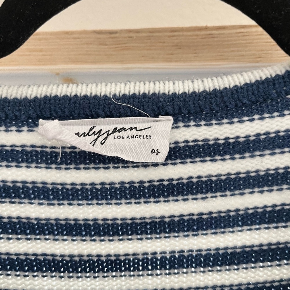 Striped Black and White Women's Sweater - Picture 2 of 2